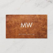 Monogram | Achtergrond leder Visitekaartje (Voorkant)