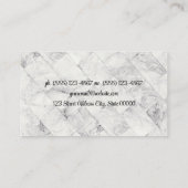 Monogram | Achtergrond marmer Tegel Visitekaartje (Achterkant)