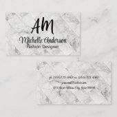 Monogram | Achtergrond marmer Tegel Visitekaartje (Voorkant / Achterkant)