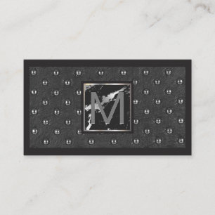Monogram Achtergrond marmer Upholstered Visitekaartje