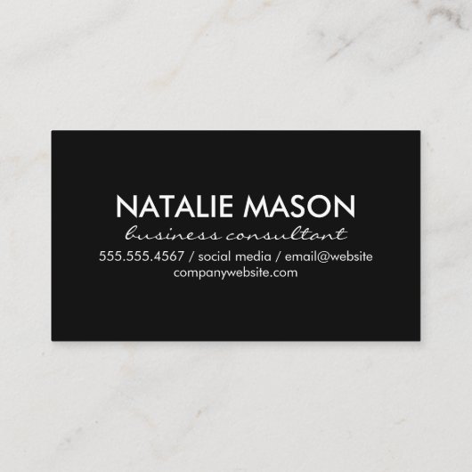 Monogram | Achtergrond marmer Visitekaartje (Achterkant)