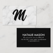 Monogram | Achtergrond marmer Visitekaartje (Voorkant / Achterkant)