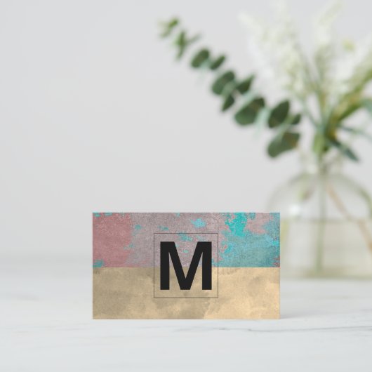 Monogram | Achtergrond van de oude generatie Visitekaartje (Staand voorkant)