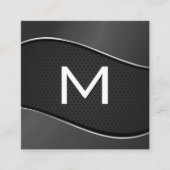 Monogram | Achtergrondmenu van de gradiënt Vierkante Visitekaartje (Voorkant)