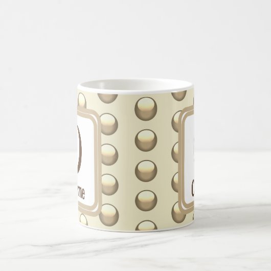 Monogram Achternaam Initiaal Gold Polka Dot Keepsa Koffiemok (Center)