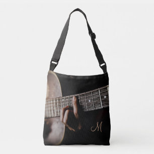 Monogram Acoustic Guitar Music Canvas tas