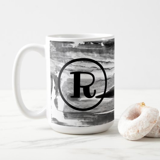 MONOGRAM Acrylverfpenselen Abstract Koffiemok (Met donut)