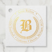 Monogram adres bedankjes labels (Voorkant)