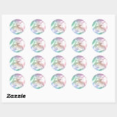 Monogram adres Crown Royal Silver Holographic Ronde Sticker (Vel)