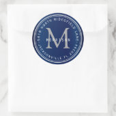 Monogram Adres label in Navy Blue (Tas)