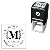Monogram adres Weduwstempel Zelfinktende Stempel (In situ)
