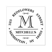 Monogram adres Weduwstempel Zelfinktende Stempel (Design)