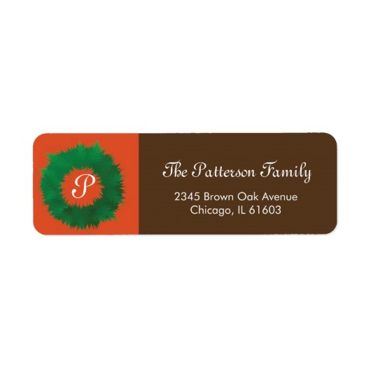 Monogram - Adresetiketten Etiket (Voorkant)