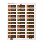 Monogram - Adresetiketten Etiket (Full Sheet)