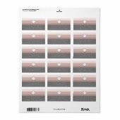 Monogram Adresnaam Minimaal Roos Grijs RSVP Etiket (Full Sheet)