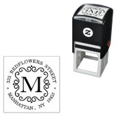 Monogram adresstempel zelfinktende stempel (In situ)