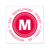 Monogram adresstempel zelfinktende stempel (Design)