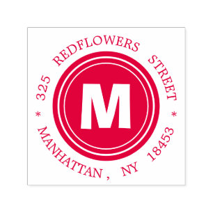 Monogram adresstempel  zelfinktende stempel