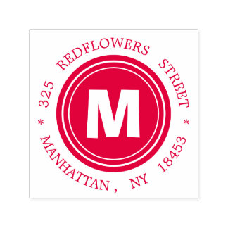 Monogram adresstempel zelfinktende stempel