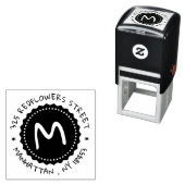 Monogram adresstempel  zelfinktende stempel (In situ)