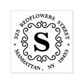 Monogram adresstempel  zelfinktende stempel (Design)