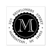 Monogram adresstempel zelfinktende stempel (Design)