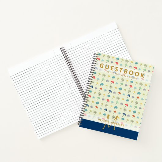 Monogram Advies voor de Nieuwe Moeder Baby Shower  Notitieboek (Binnen)