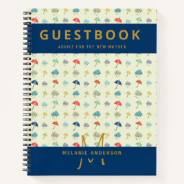 Monogram Advies voor nieuwe moeder baby shower gas Notitieboek