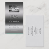 Monogram, adviesdiensten, metallisch effect visitekaartje (Voorkant / Achterkant)