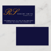 Monogram Advocaat bij Law Blue Visitekaartje (Voorkant / Achterkant)