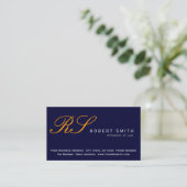 Monogram Advocaat bij Law Blue Visitekaartje (Staand voorkant)