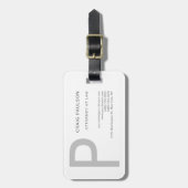 Monogram Advocaat Moderne Rechten Bagagelabel (Voorkant verticaal)