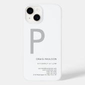 Monogram Advocaat Moderne Rechten Case-Mate iPhone Case (Achterkant)