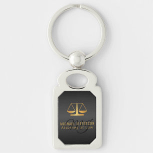 Monogram, Advocaat - Zwarte en Goud Sleutelhanger