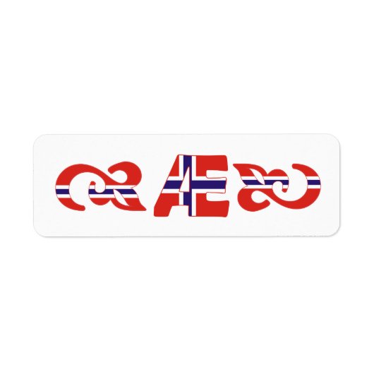 Monogram AE Æ Noors Label (Voorkant)