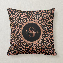 Monogram Afdruk Chic Leopard Animal Kussen