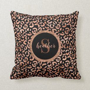 Monogram Afdruk Chic Leopard Animal Kussen
