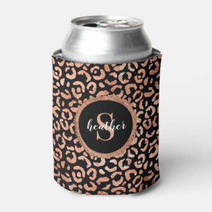 Monogram Afdruk zwarte luipaard Blikjeskoeler