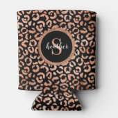 Monogram Afdruk zwarte luipaard Blikjeskoeler (Achterkant)