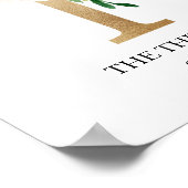 Monogram afdrukken, Letter T, Wedding Gift, Nurser Poster (Hoek)