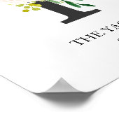 Monogram afdrukken, Letter Y, Wedding Gift, Nurser Poster (Hoek)