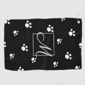 Monogram | Afdrukken zwart-wit-pop-uppagina's (zwa Golfhanddoek (Horizontaal)