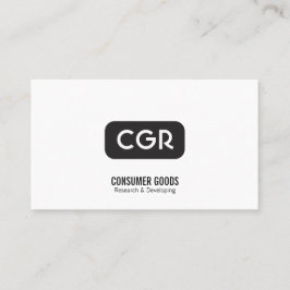 Monogram afgeronde achtergrond variatie visitekaartje