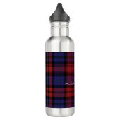 Monogram afgespeeld script Tartan Rustic Waterfles (Links)