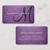 Monogram Afrikaanse violet leder Kijk Visitekaartje (Voorkant / Achterkant)