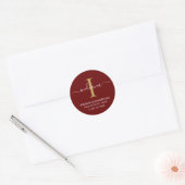 Monogram Afstuderen 2025 Modern Afstudeerder Party Ronde Sticker (Envelop)