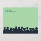 Monogram Afstuderen Aankondiging Briefkaart (Achterkant)