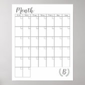  Monogram Agenda Poster (Voorkant)