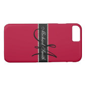 Monogram Alabama crimson Background Case-Mate iPhone Case (Achterkant (Horizontaal))