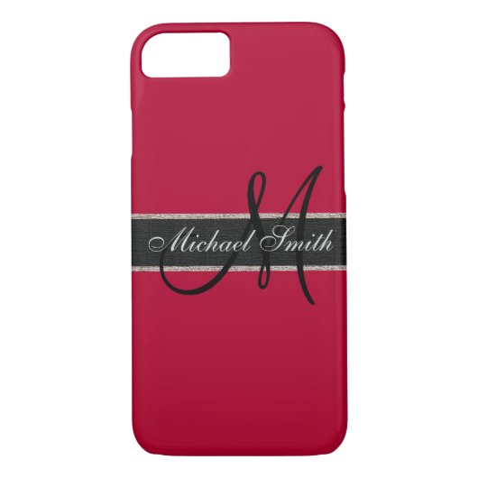 Monogram Alabama crimson Background Case-Mate iPhone Case (Achterkant)
